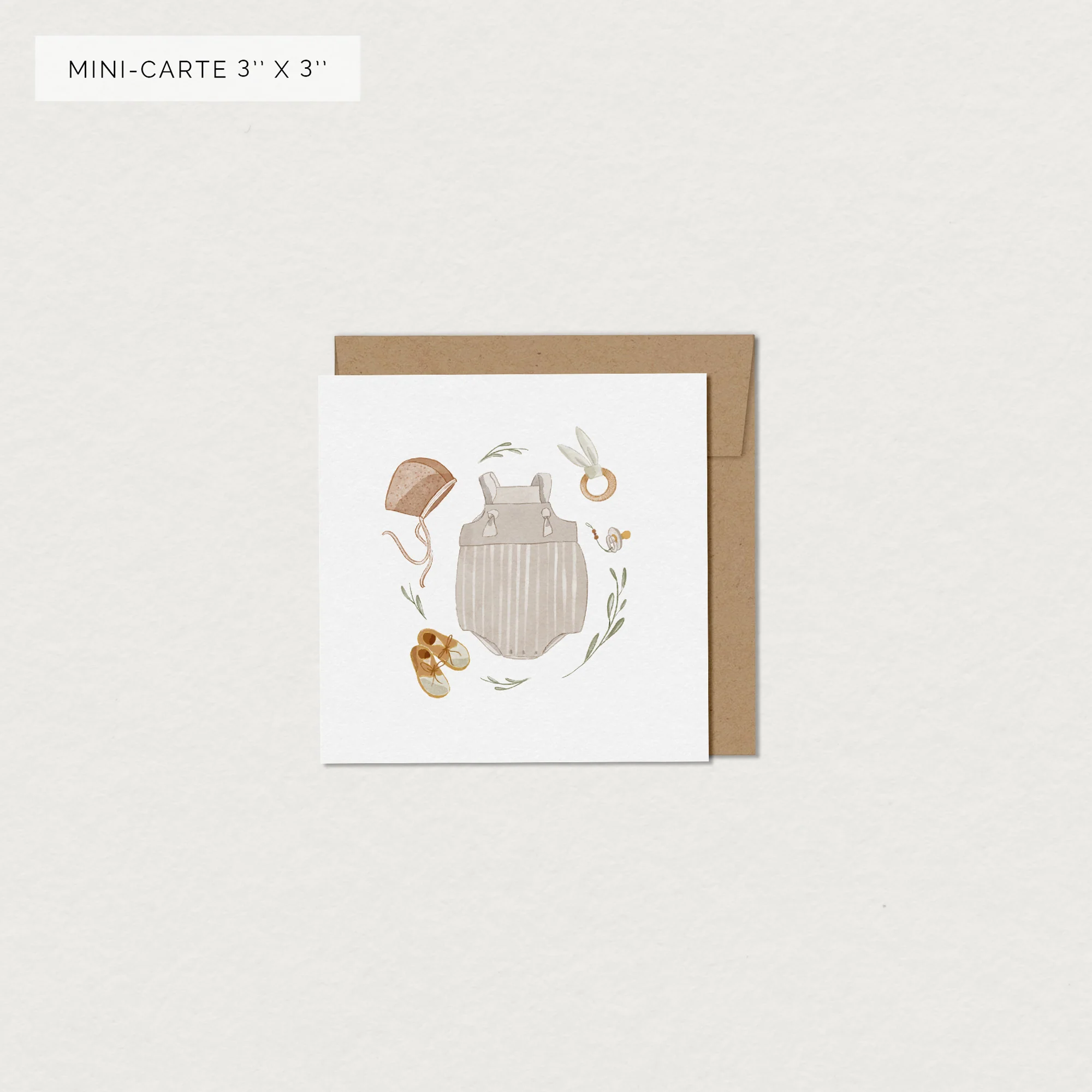 Carte de souhaits - Trousseau de naissance (mini)