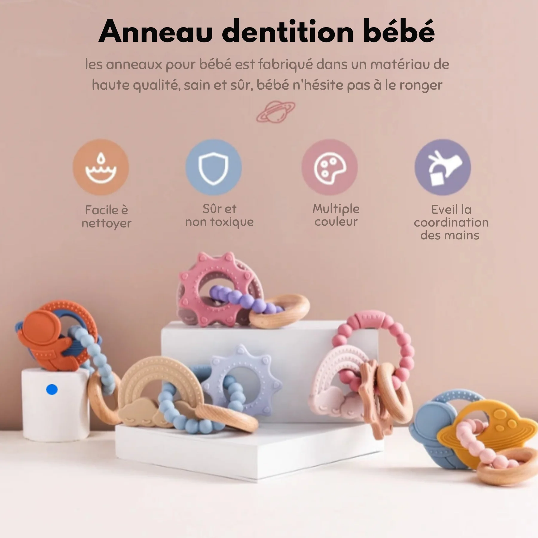 Anneau dentition bébé | Girly™ – Image 4