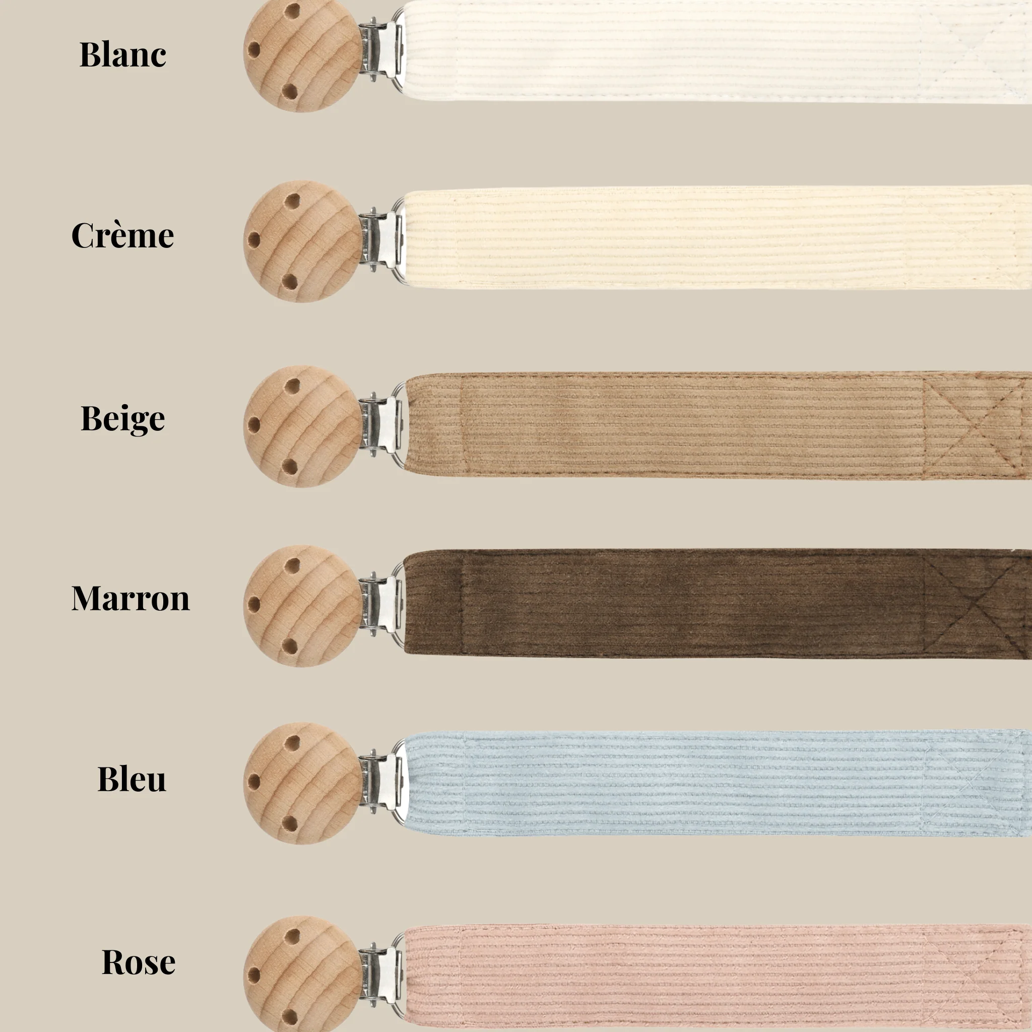 Attache tétine - Velours cotelé – Image 6