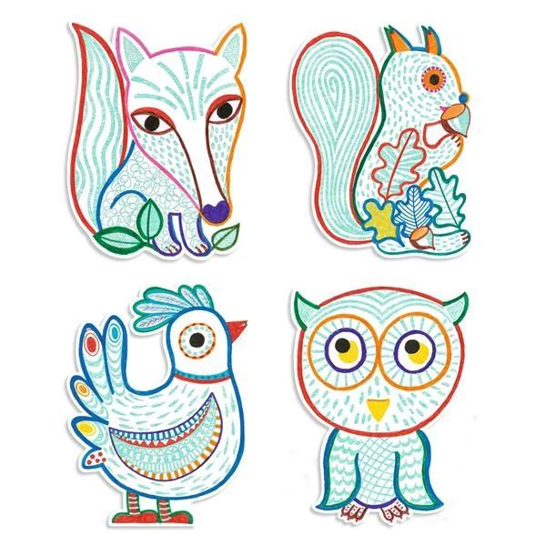 Coloriages à révéler Animaux la forêt – Image 2