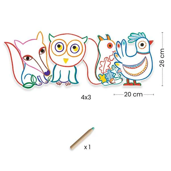 Coloriages à révéler Animaux la forêt – Image 4