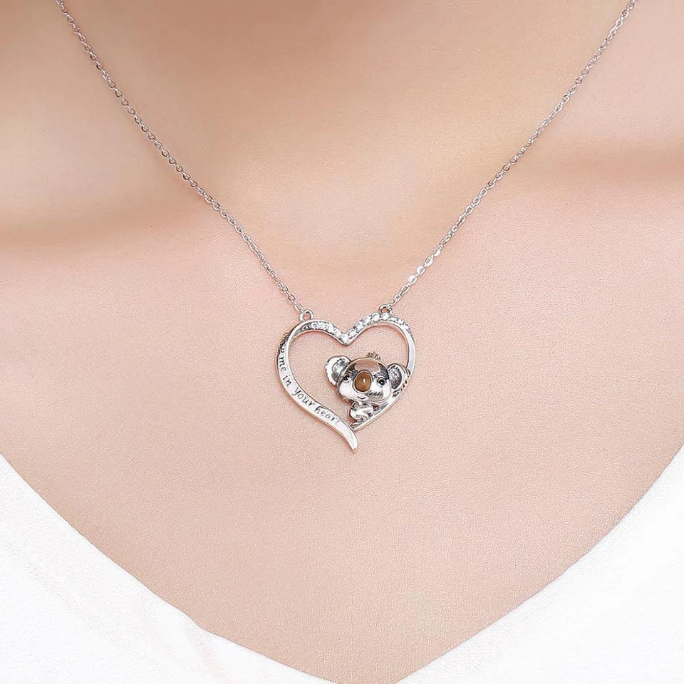 Baby Heart Koala™ | Collier coeur de Koala en Argent Sterling 925 - Bijou de Qualité avec Pendentif en Forme de Cœur – Image 4