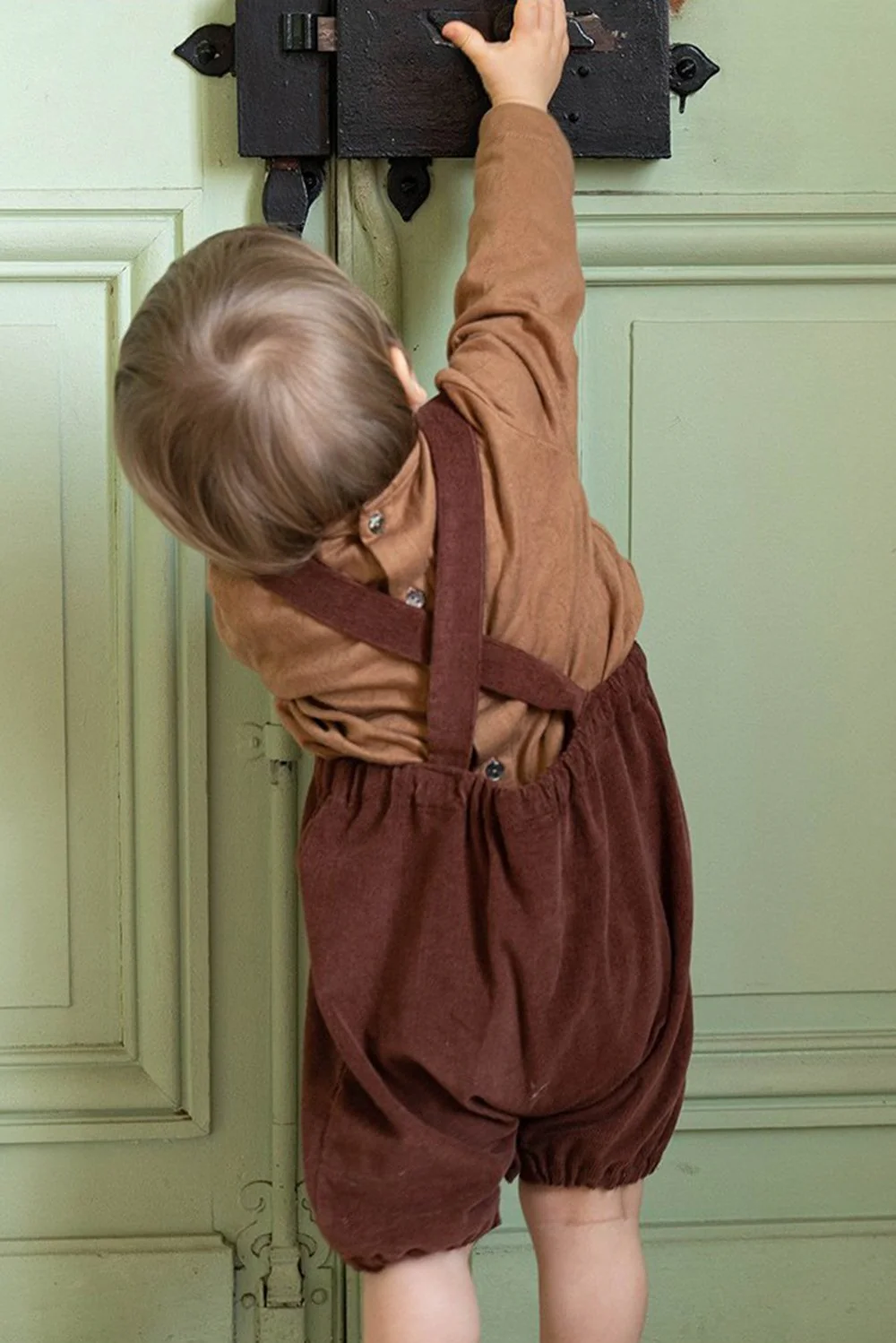 Salopette Short Piotr Velours Cotelé Marron – Image 3